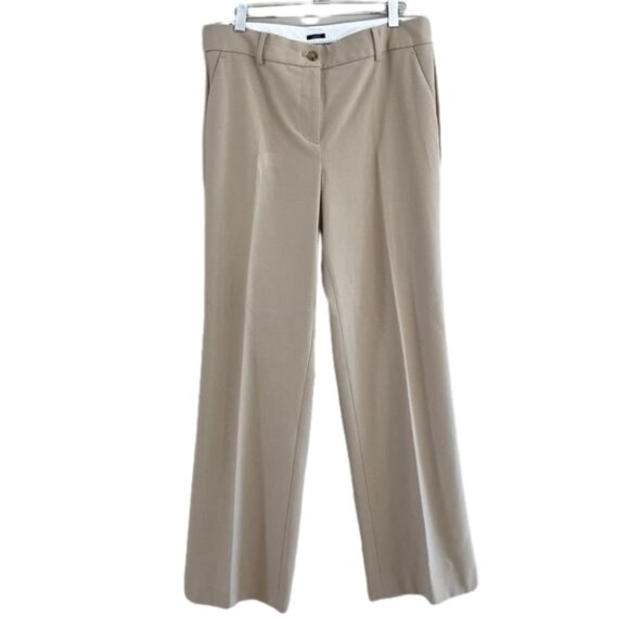 Talbots Windsor womens dress trousers wide leg business safari tan size 10 - Picture 1 of 11